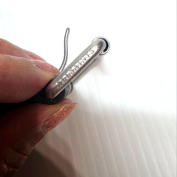 All Saints leather eyelet belt black size small 34 - Picture 4 of 7